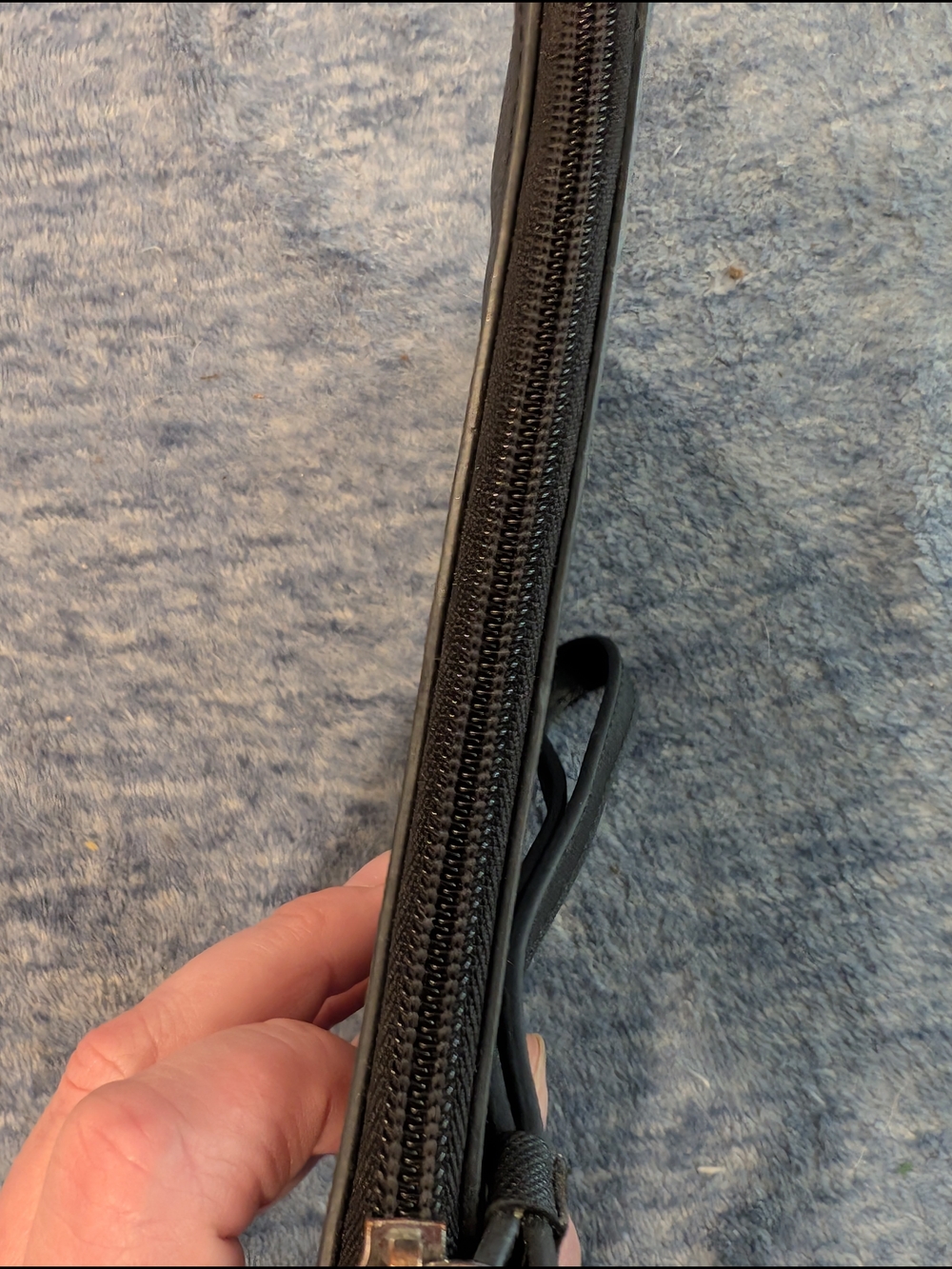Nine West Black Textured Wristlet with Logo Plaque - Picture 8 of 9